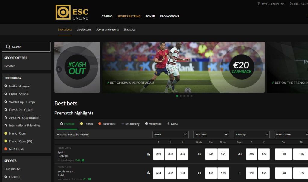 Esc homepage