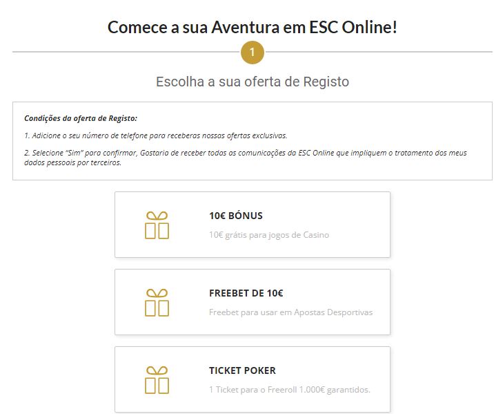 Como criar conta no ESC Online?